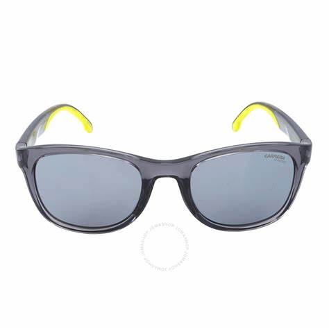 Carrera 8054/S KB7/T4 Unisex Sunglasses - Transparent Grey Frame, Silver Mirror Lenses