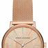 Reloj de malla de acero inoxidable en tono oro rosa para mujer Armani Exchange AX5584