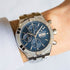 Maurice Lacroix AI6038-SS002-430-1 Men's Aikon Automatic Chronograph 44mm Watch, Blue Dial, Stainless Steel Bracelet