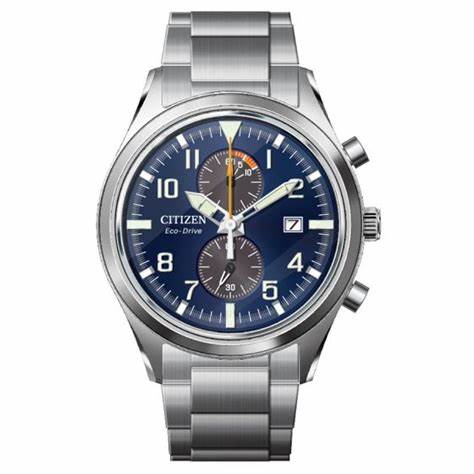 Citizen CA7028-81L Men's Eco-Drive Chronograph, Blue Dial, Stainless Steel Bracelet