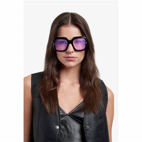 Carrera 3004/S 807-TE Women's Sunglasses - Black Frame, Multilayer Violet Lenses