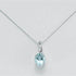 Miluna CLD3011 Women's Aquamarine Pendant Necklace in 18K White Gold