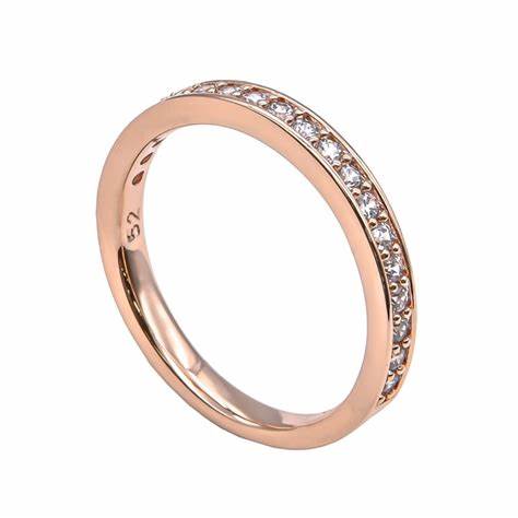 Swarovski 5032899 Matrix Ring - White Crystals, Rose Gold-Tone Plated, Size 52