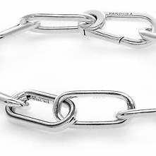 Pandora 599588C00-3 ME Pulsera de cadena de eslabones medianos - Plata de ley, Tamaño 3