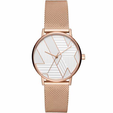 Reloj de malla en tono oro rosa para mujer Armani Exchange AX5550 Lola