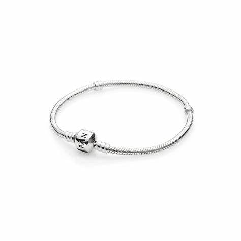 Pandora 590702HV-20 Moments Snake Chain Bracelet - Sterling Silver, 20 cm