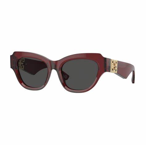 Burberry BE4421U 4128/87 Women's Sunglasses - Bordeaux Frame, Dark Grey Lenses