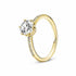 Pandora 168421C01-52 Elevated Heart Ring - 14k Gold-Plated, Size 52