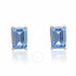 Swarovski 5639134 Stilla Cushion Cut Stud Earrings - Blue Crystals, Rhodium-Plated