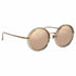 Linda Farrow 239 ASH Rose Gold Women's Round Sunglasses - Ash Frame, Rose Gold Lenses