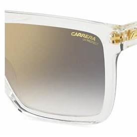 Carrera Victory C 03/S 900/FQ Unisex Sunglasses - Crystal Frame, Grey Gradient Gold Mirror Lenses