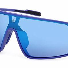 Adidas SP0088 91Q Unisex Sport Sunglasses - Opal Blue Frame, Blue Mirror Lenses