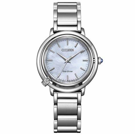 Citizen L EM1090-60D Women's Eco-Drive Watch - 31mm Mother of Pearl Dial, Stainless Steel Bracelet