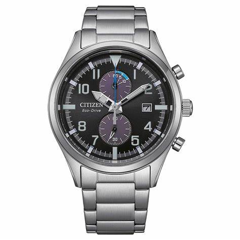 Citizen CA7028-81E Men's Eco-Drive Chronograph, Black Dial, Stainless Steel Bracelet