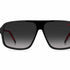 HUGO HG 1319/S 807-9O Men's Square Sunglasses - Black Frame, Dark Grey Gradient Lenses