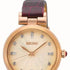 Seiko SRZ548P1 Women's Quartz Watch, Rose Gold-Tone Case, Brown Leather Strap