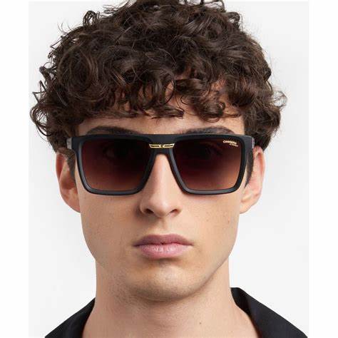 Carrera Victory C 03/S 003/86 Unisex Sunglasses - Matte Black Frame, Brown Gradient Lenses