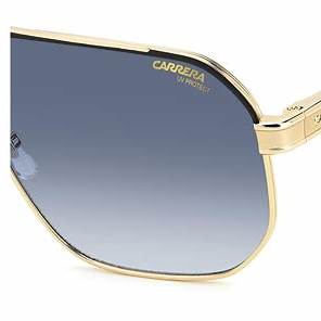 Carrera 1062/S 2M2-08 Unisex Sunglasses - Black/Gold Frame, Dark Blue Gradient Lenses