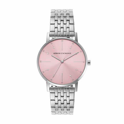 Reloj de mujer Armani Exchange AX5591 de acero inoxidable en tono plateado