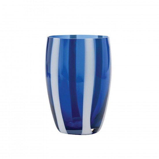 Zafferano Gessato Set 6 Glass Blue