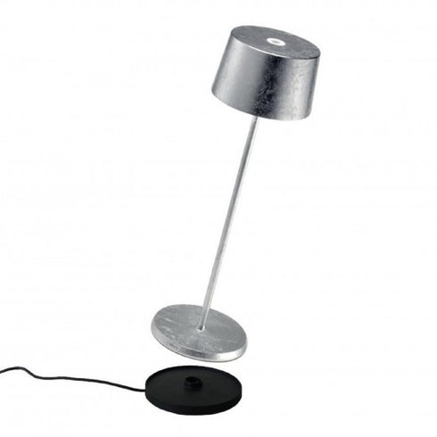 Zafferano Olivia Pro Table Lamp Silver Leaf