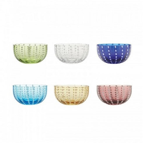 Zafferano Perle Set 6 Bowl Assorted Colours