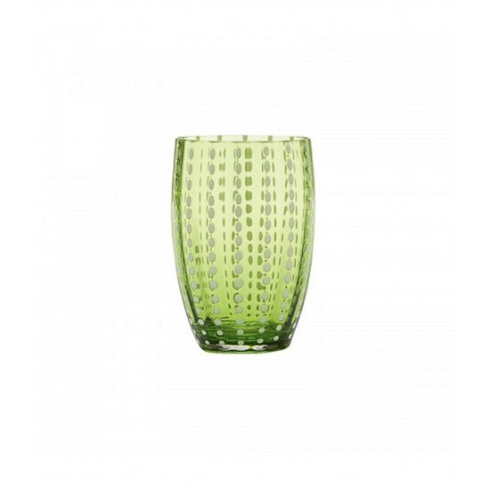 Zafferano Perle Set 6 Glass Apple Green