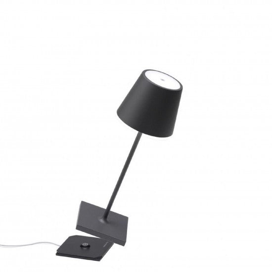 Zafferano Poldina Mini Pro Lampada da tavolo Grigio Scuro