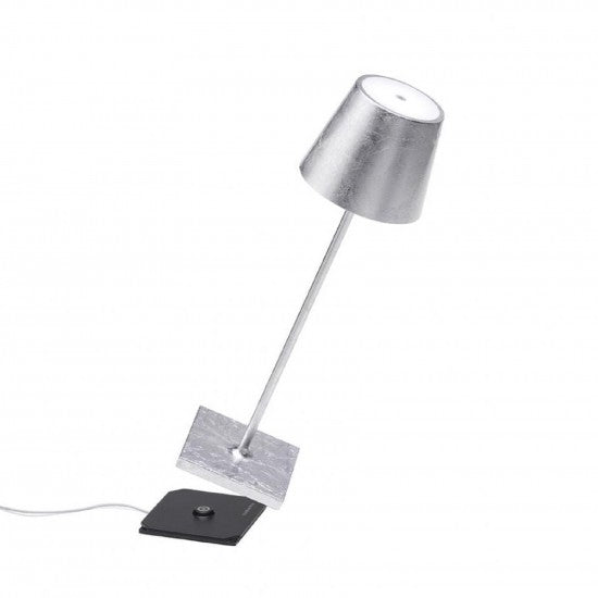 Zafferano Poldina Pro Table Lamp Silver Leaf